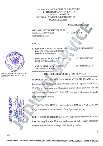 COURT ORDER ISHVER