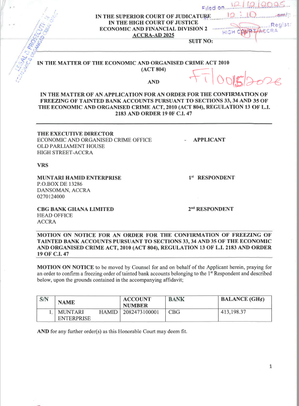 MUNTARI HAMID MOTION