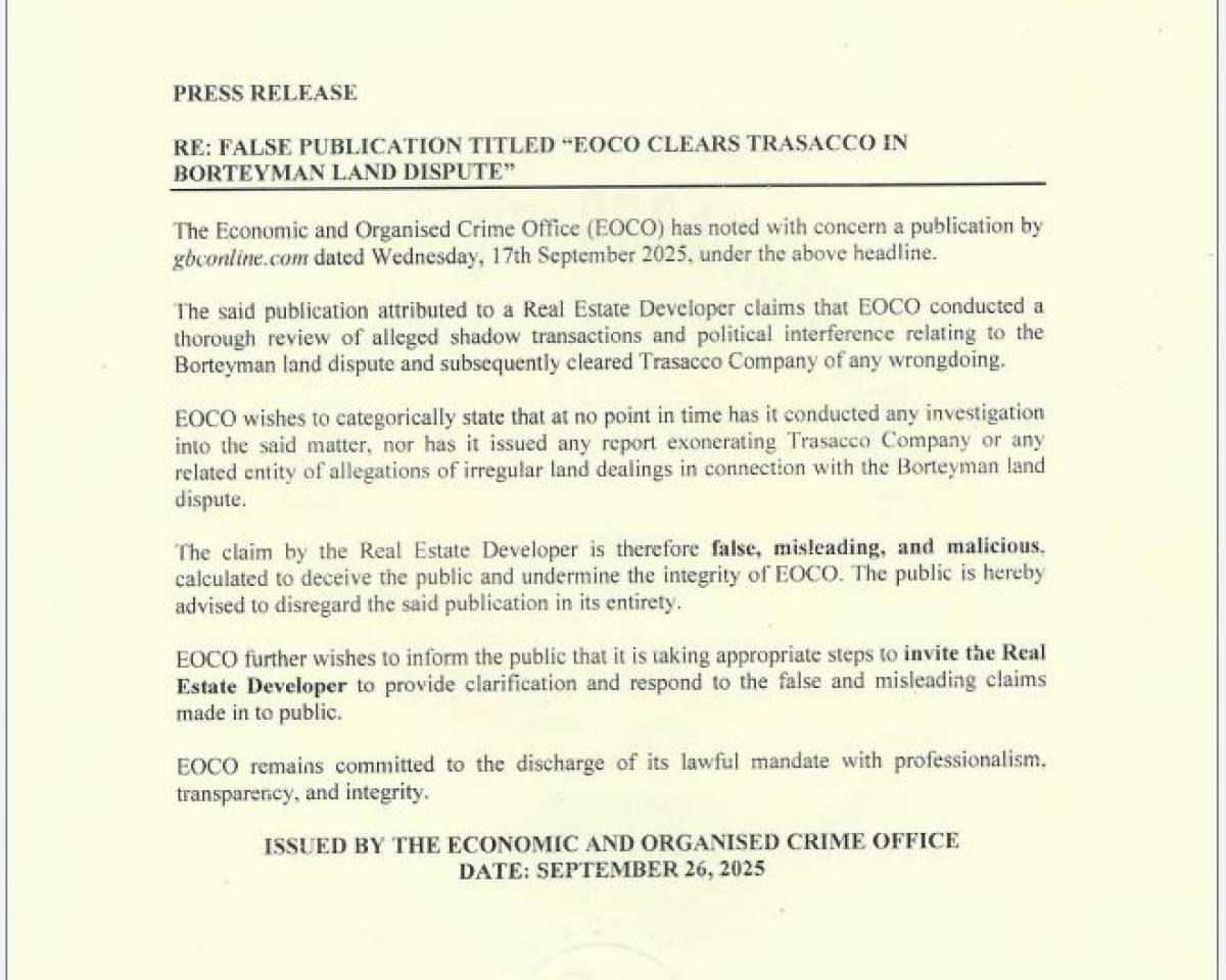 PRESS RELEASE - FALSE PUBLICATION TITLED 