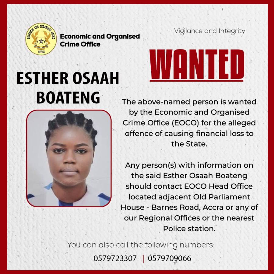   WANTED - ESTHER OSAAH BOATENG