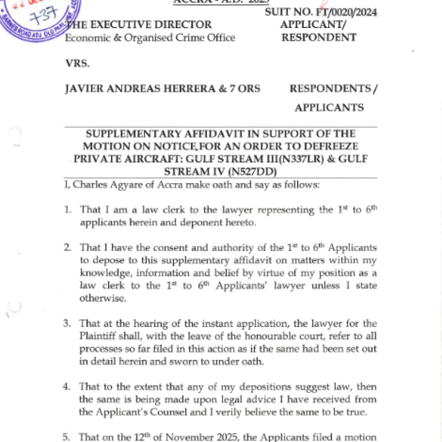 MOTION ON NOTICE  (EOCO VS JAVIER ANDREAS HERRERA  AND OTHERS)