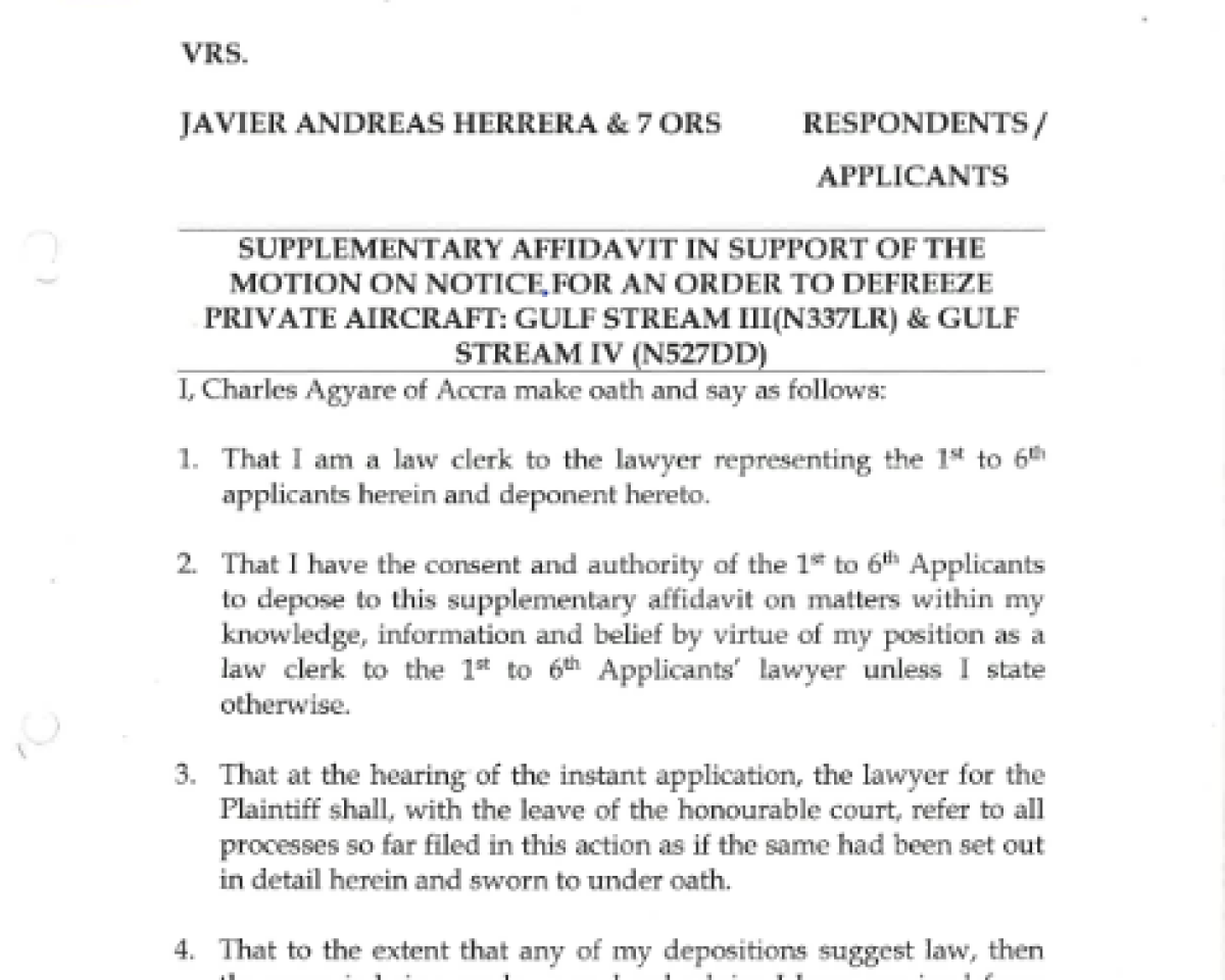 MOTION ON NOTICE  (EOCO VS JAVIER ANDREAS HERRERA  AND OTHERS)