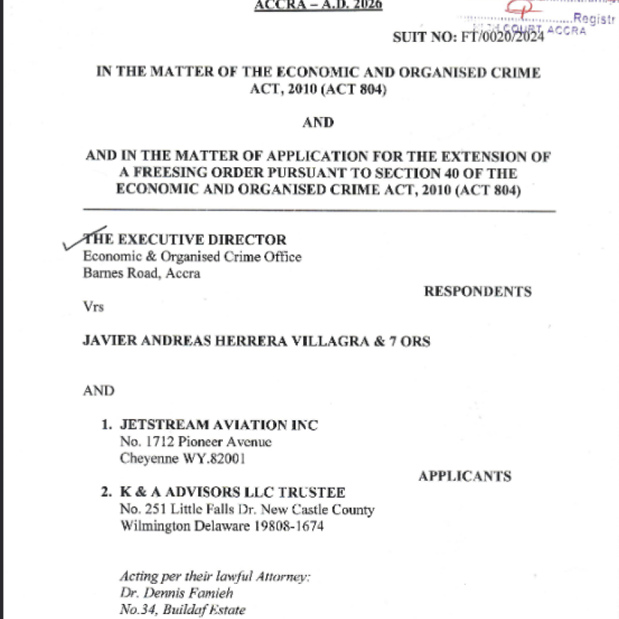 FREEZING ORDER (EOCO VRS. JAVIER ANDREAS HERRERA VILLAGRIA AND OTHERS )